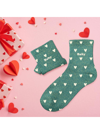 Chaussettes message coeurs