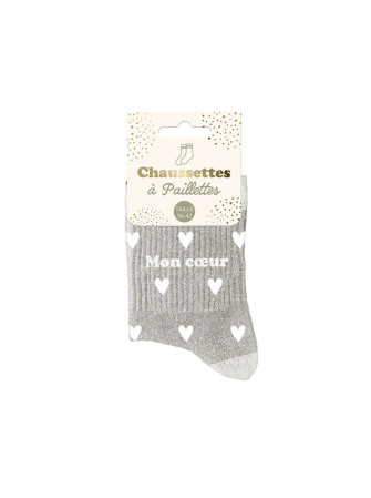 Chaussettes message coeurs