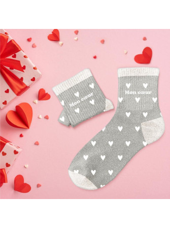 Chaussettes message coeurs