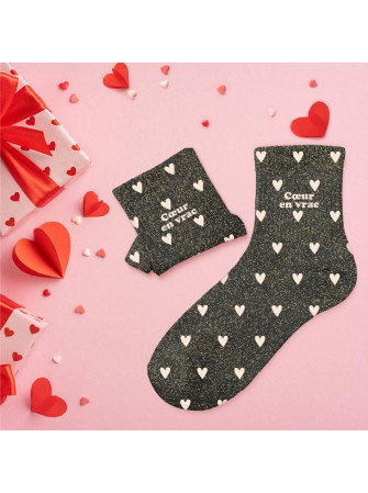 Chaussettes message coeurs