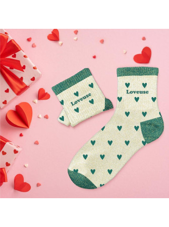 Chaussettes message coeurs