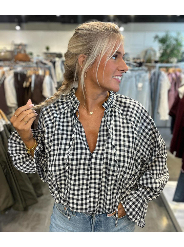 Blouse à carreaux