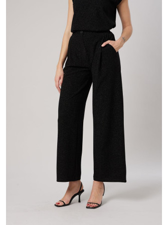 Pantalon large brillant