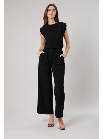 Pantalon large brillant