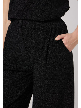 Pantalon large brillant