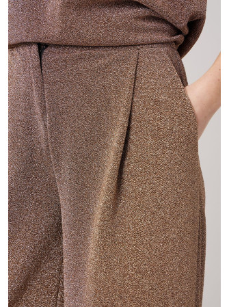 Pantalon large brillant