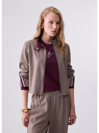Veste avec bande bicolore