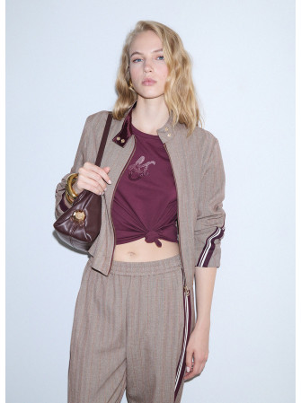 Veste avec bande bicolore