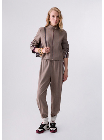 Veste avec bande bicolore