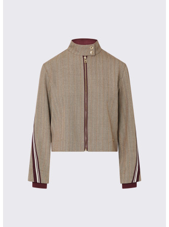 Veste avec bande bicolore