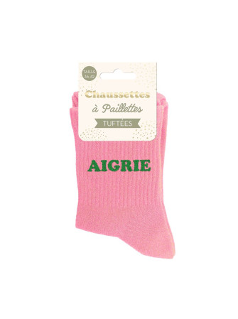 Chaussettes message tuftees