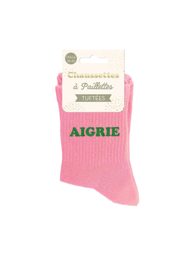 Chaussettes message tuftees