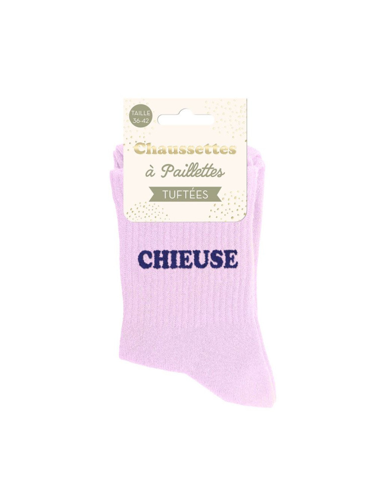 Chaussettes message tuftees