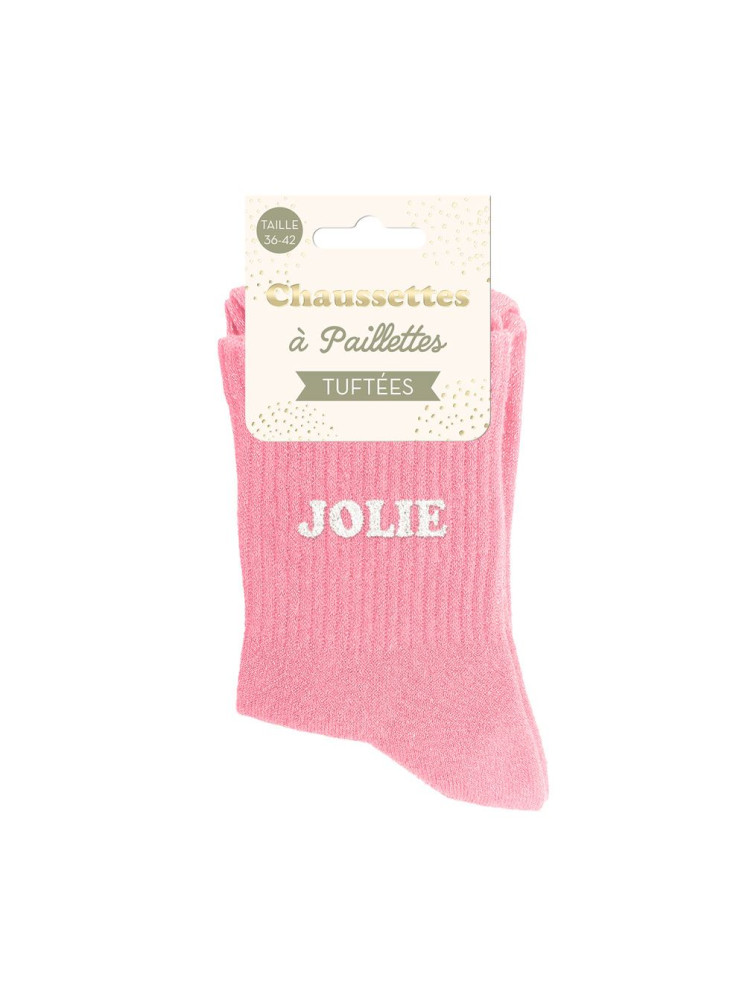 Chaussettes message tuftees
