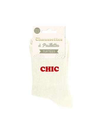 Chaussettes message tuftees
