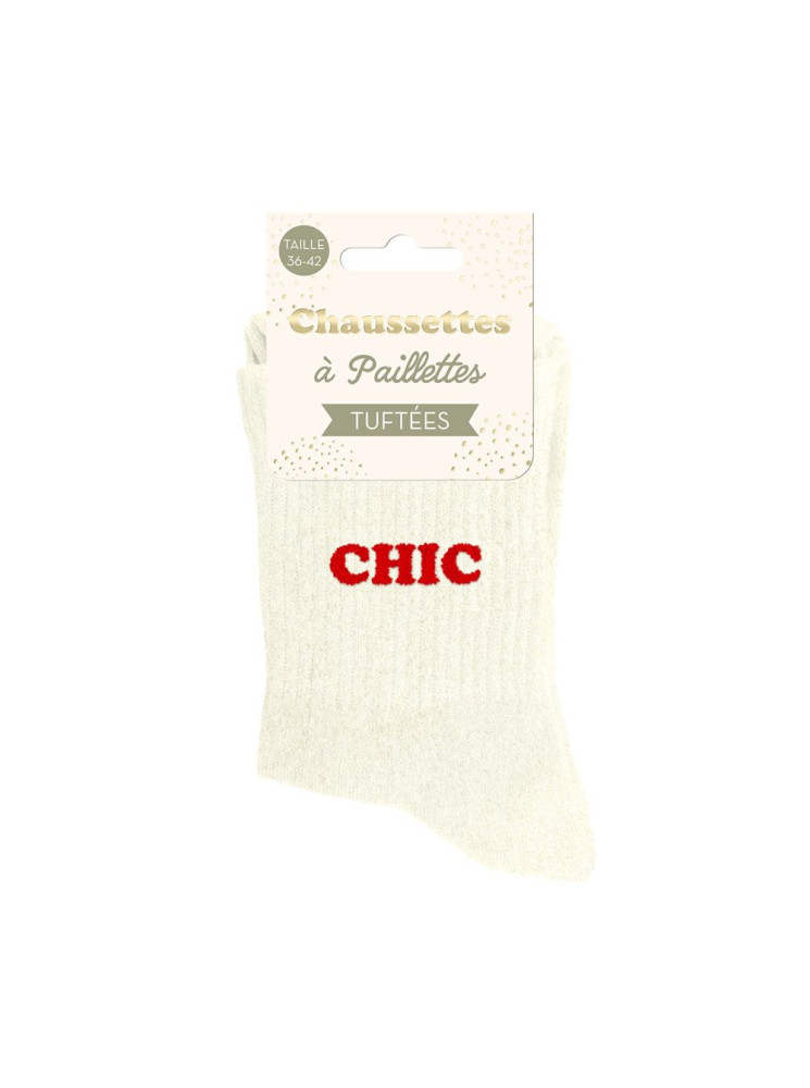 Chaussettes message tuftees