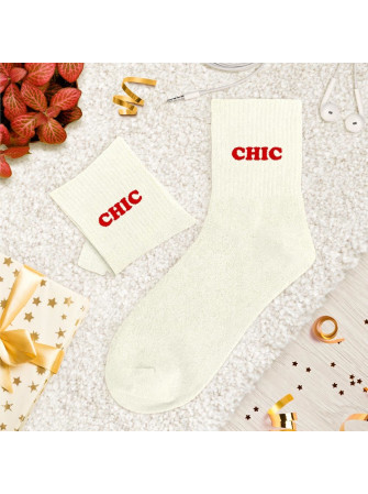 Chaussettes message tuftees