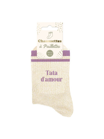 Chaussettes message à bandes