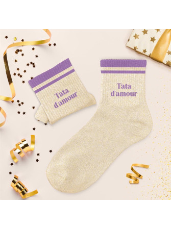 Chaussettes message à bandes