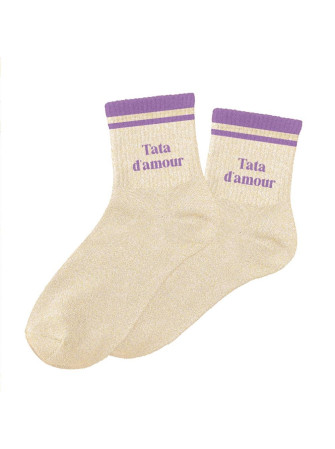 Chaussettes message à bandes
