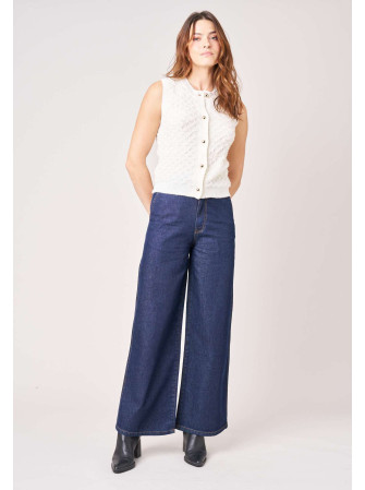 Gilet sans manches maille texturée