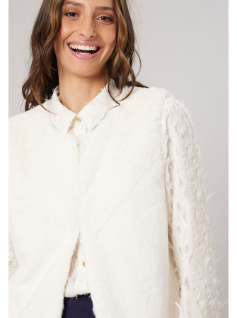 Veste sans manches en fausse fourrure