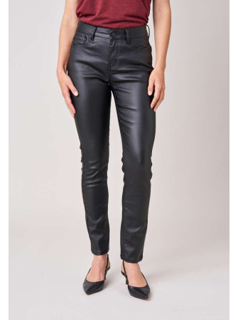 Pantalon slim enduit