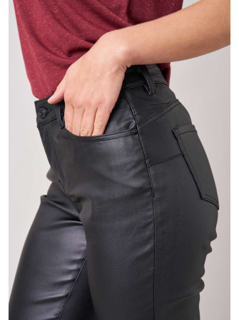 Pantalon slim enduit