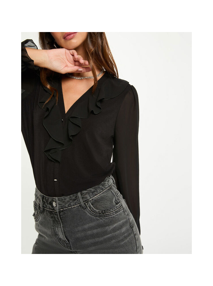 Chemise à volants