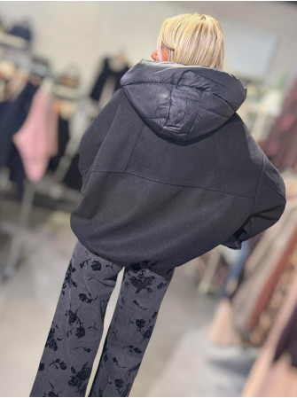 Jean velvet flower wide leg