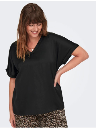 Blouse Col V Bi-Matière